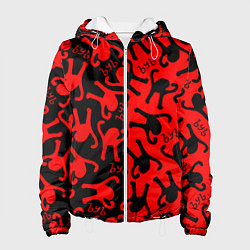 Куртка с капюшоном женская ЪУЪ съука mem pattern, цвет: 3D-белый