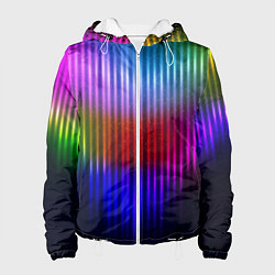 Женская куртка Неоновая геометрия полосы