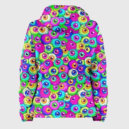 Женская куртка Глазные яблоки цветной паттерн / 3D-Черный – фото 2