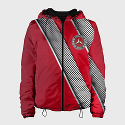 Куртка с капюшоном женская Mercedes carbon, цвет: 3D-черный