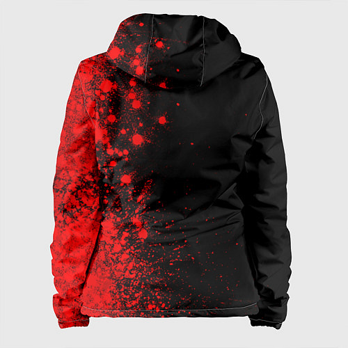 Женская куртка Juventus - red gradient по-вертикали / 3D-Черный – фото 2