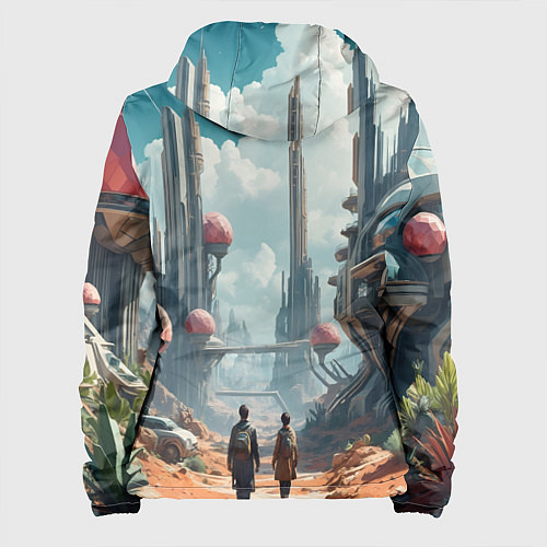 Женская куртка Планета фантастика / 3D-Белый – фото 2