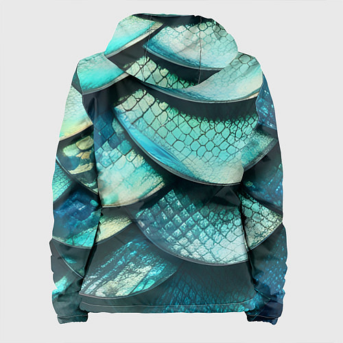 Женская куртка Чешуя крупной рыбы / 3D-Белый – фото 2