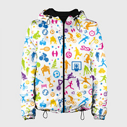 Женская куртка Все виды спорта на белом фоне