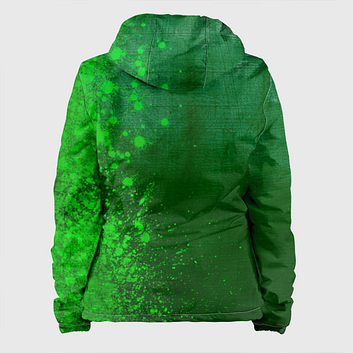 Женская куртка Coldplay - green gradient по-вертикали / 3D-Черный – фото 2