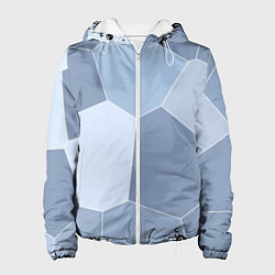 Женская куртка Стальной голубой крупная мозаика