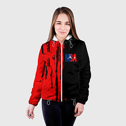 Куртка с капюшоном женская NBA краски, цвет: 3D-белый — фото 2