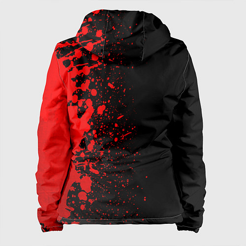 Женская куртка Akame ga Kill - red gradient по-вертикали / 3D-Черный – фото 2
