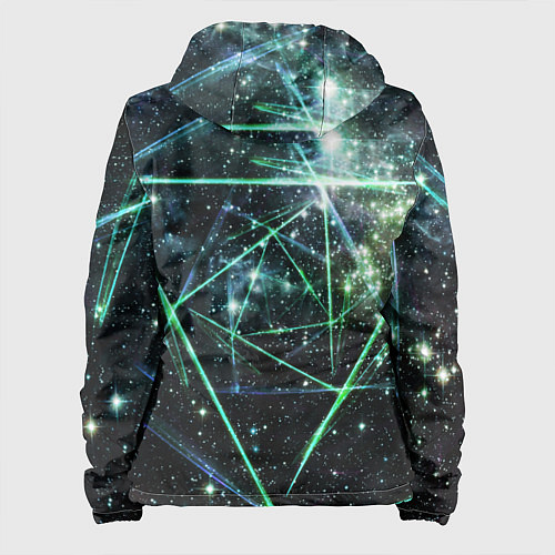 Женская куртка Космические линии звезды / 3D-Белый – фото 2