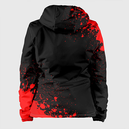 Женская куртка PSG - red gradient вертикально / 3D-Черный – фото 2