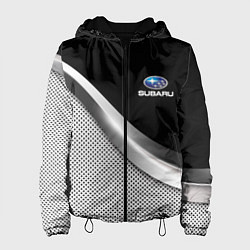 Куртка с капюшоном женская Subaru metal steel, цвет: 3D-черный