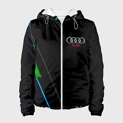 Куртка с капюшоном женская AUDI geometry line, цвет: 3D-белый