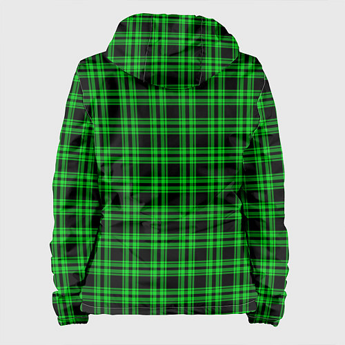 Женская куртка Чёрно-зелёный клетчатый / 3D-Черный – фото 2