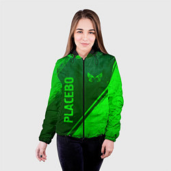 Куртка с капюшоном женская Placebo - green gradient вертикально, цвет: 3D-черный — фото 2