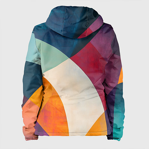 Женская куртка Геометрическая иллюстрация / 3D-Черный – фото 2