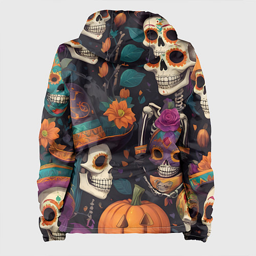 Женская куртка Хэллоуин страшилки черепа / 3D-Белый – фото 2