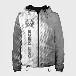 Куртка с капюшоном женская One Piece - white gradient по-вертикали, цвет: 3D-черный