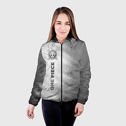 Куртка с капюшоном женская One Piece - white gradient по-вертикали, цвет: 3D-черный — фото 2