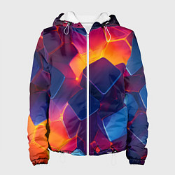 Женская куртка Неоновая геометрическая текстура
