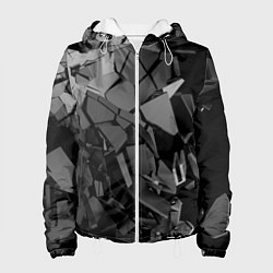 Куртка с капюшоном женская Битое стекло, цвет: 3D-белый
