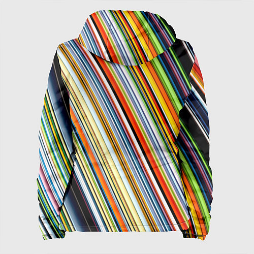 Женская куртка Разноцветные полосы абстракция / 3D-Белый – фото 2