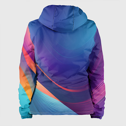 Женская куртка Красивый градиент абстракция / 3D-Черный – фото 2