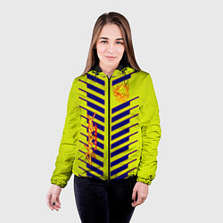 Куртка с капюшоном женская Cyberpunk 2077 полсы геометрия, цвет: 3D-черный — фото 2