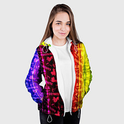 Куртка с капюшоном женская Fortnite neon game, цвет: 3D-белый — фото 2