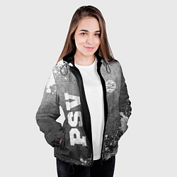 Куртка с капюшоном женская PSV - grey gradient вертикально, цвет: 3D-черный — фото 2