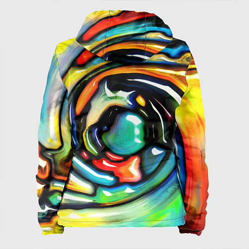 Женская куртка Акварельные краски мозаика / 3D-Белый – фото 2