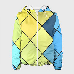 Женская куртка Геометрия линии клетка