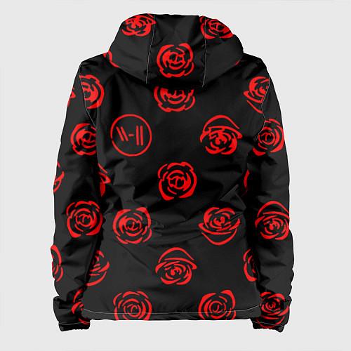 Женская куртка Twenty one pilots rose pattern / 3D-Черный – фото 2