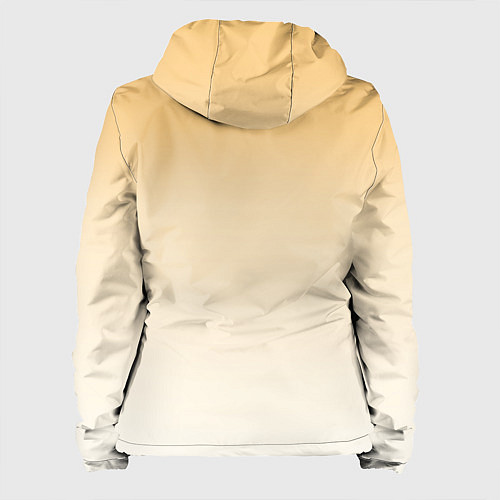 Женская куртка Градиент желтый с цветами / 3D-Белый – фото 2