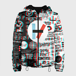 Женская куртка Twenty one pilots glitch pattern