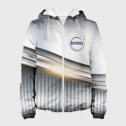 Куртка с капюшоном женская Volvo metalic car, цвет: 3D-белый