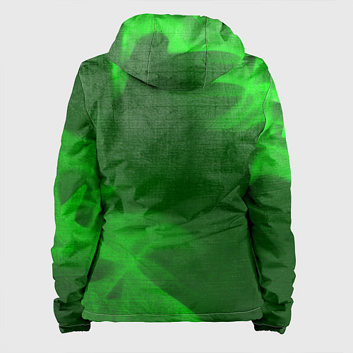 Женская куртка Final Fantasy - green gradient вертикально / 3D-Черный – фото 2