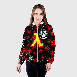 Куртка с капюшоном женская Half life anarhy, цвет: 3D-белый — фото 2