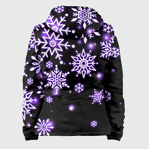 Женская куртка Снежинки в неоне / 3D-Белый – фото 2