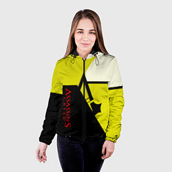 Куртка с капюшоном женская Assassins Creed geometry logo, цвет: 3D-черный — фото 2