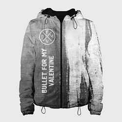 Куртка с капюшоном женская Bullet For My Valentine - grey gradient по-вертика, цвет: 3D-черный