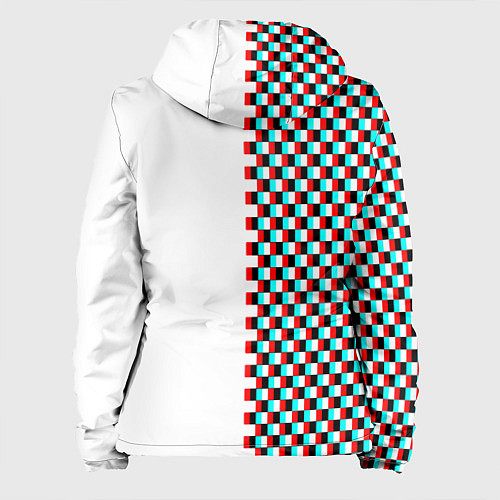 Женская куртка PUBG глитч клетка / 3D-Черный – фото 2