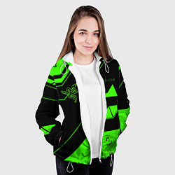 Куртка с капюшоном женская Razer geometry game, цвет: 3D-белый — фото 2