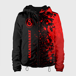 Куртка с капюшоном женская Galatasaray - red gradient по-вертикали, цвет: 3D-черный