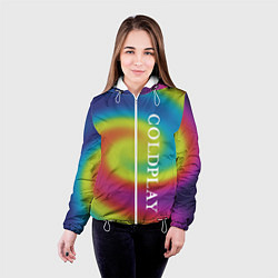 Куртка с капюшоном женская Coldplay moon music album, цвет: 3D-белый — фото 2
