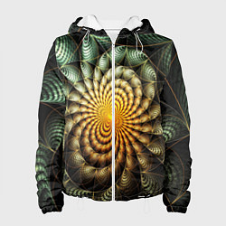 Женская куртка Оптический узор фракталы