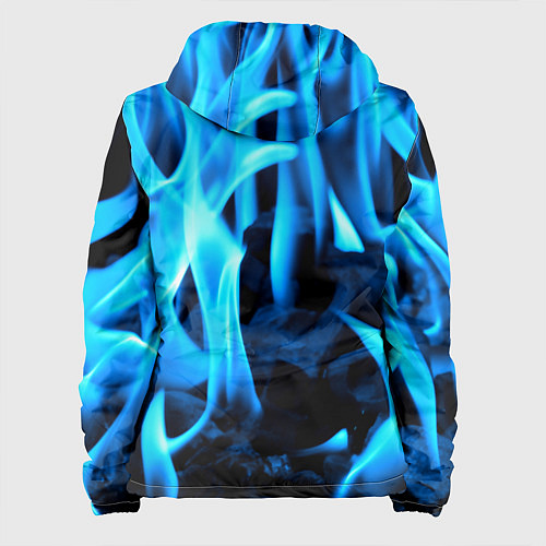 Женская куртка Синий огонь текстура / 3D-Белый – фото 2