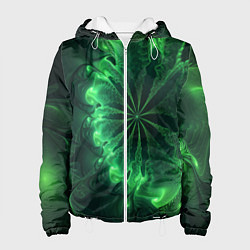 Женская куртка Оптический зелёный фрактал