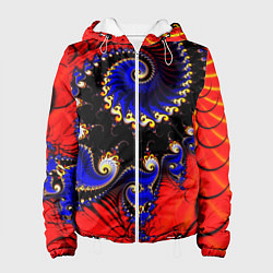 Женская куртка Оптический узор фракталы завитки