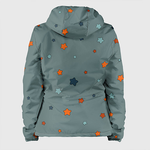 Женская куртка Нарисованные звезды / 3D-Белый – фото 2