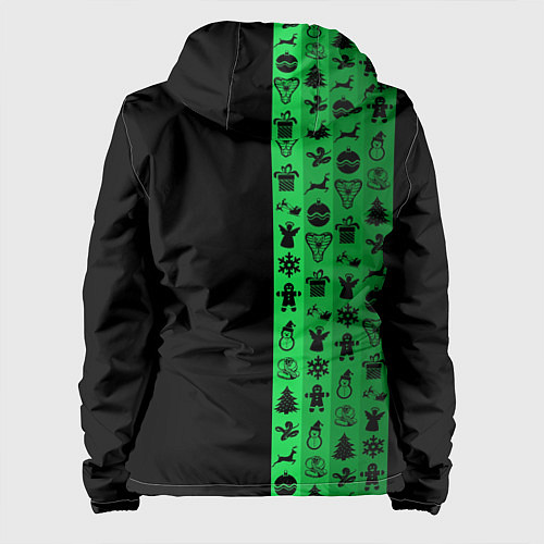 Женская куртка Новогодние узоры / 3D-Белый – фото 2